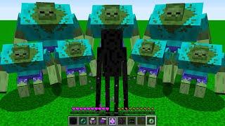 MINECRAFT ENDERMAN vs 1000000 ZOMBIE MUTANT IN MINECRAFT! BATTLE ANIMATION