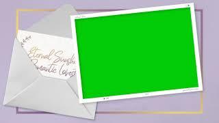 Beautiful and aesthetic animated green screen wedding invitation letter