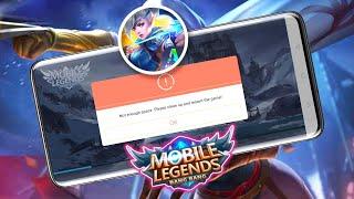 How To Fix "Not enough space please clean up and restart the game" in Mobile Legends