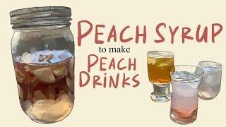Korean Peach Syrup (Cheong) - I made three different peach drinks. Refreshing summer drinks!