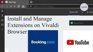 How to install and manage extensions on Vivaldi browser