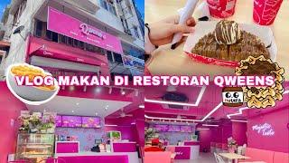 VLOG MAKAN DI RESTORAN QWEENS !!  NINA MAKAN WAFFLE NUTTELA ! 