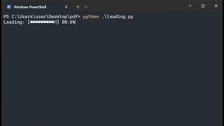Console Loading Screen Using Python