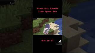 Minecraft Random Item Speed Run #shorts