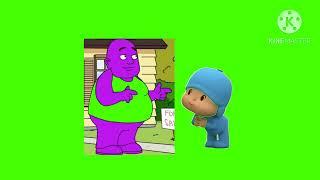 barney pocoyo help pocoyo ronald ungrounded me green screen