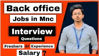 Back office interview | Data entry job interview | Kamran info