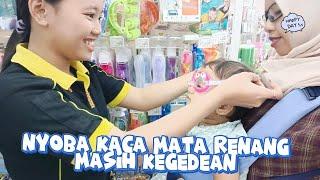 EXPRESI ANABIA MAKE KACAMATA RENANG  DI MR DIY