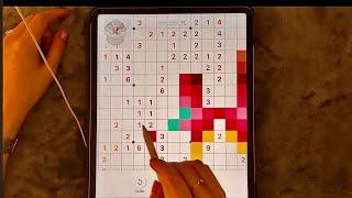  iPad ASMR - With Pixel puzzles  - writing sounds - clicky whispers