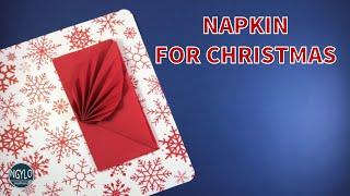 How to fold a paper napkin - Table decoration | Napkin Folding for Christmas