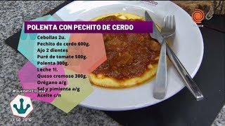 Polenta con pechito de cerdo