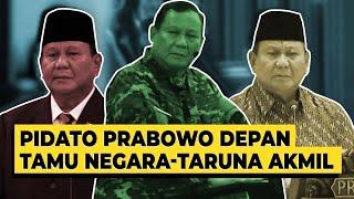 Tiga Pidato Prabowo di Depan Tamu Negara, Kabinet Merah Putih, dan Para Taruna Akmil - PARASOT