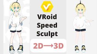 【Vroid】Speed paint Pikamee| 2D Vtuber to 3D | #vtuber 【Moe Bun】#speedsculpt #vroid