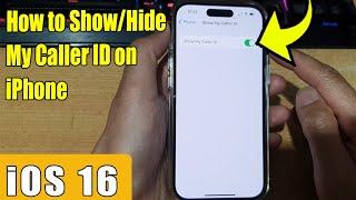 iOS 16: How to Show/Hide My Caller ID on iPhone