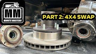 TTB 4x4 SWAP [PART 2] - How to Install Spindle Bearings, Rotors, Wheel Lug Studs  | 1995 Ford F150