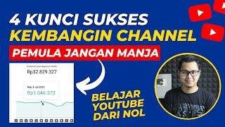 PEMULA JANGAN MANJA, 4 Kunci Sukses Bangun Channel Youtube - Cara Nambah Subscriber & Jam Tayang !