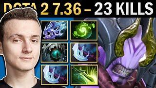 Faceless Void Gameplay Miracle with 23 Kills and Moon - Dota 2 7.36