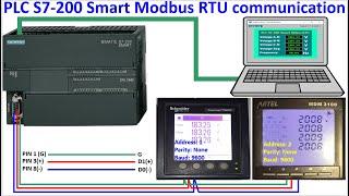 PLC S7-200 Smart connect with 2 energy meters via Modbus RTU RS485 port