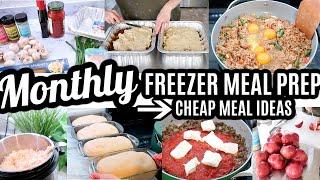 EASY MONTHLY FREEZER MEAL PREP RECIPES COOK WITH ME LARGE FAMILY MEALS WHATS FOR DINNER