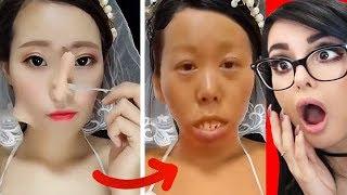 CRAZY VIRAL ASIAN MAKEUP TRANSFORMATIONS + TUTORIALS COMPILATION