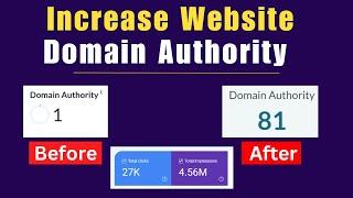 How to increase website domain authority ||  Increase Website Authority