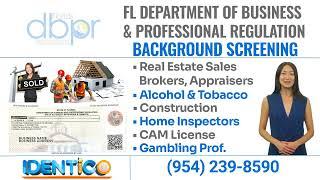 Florida DBPR License Fingerprinting & Background Screening