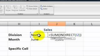 Use the Indirect Function to Create Excel Dashboards