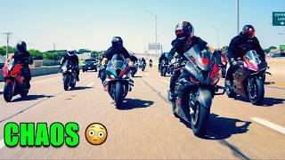 SKETCHIEST GROUP RIDE IVE EVER DONE | M1000rr Ninja H2, Fireblade, Panigale V4 SP2 | DAINESE DALLAS