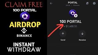 How to claim free 100 portal tokens in trust wallet 2024 | Binance launchpool
