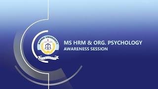 Awareness Session on MS HRM & Organizational Psychology Program, Bahria University Karachi Campus.