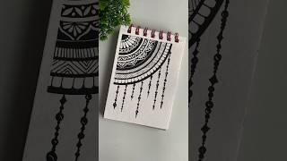 How to draw half mandala ˚˖𓍢ִ໋͙֒˚⋆.༘⋆  #mandalaforbegginers #trending #shorts #drawing #artist