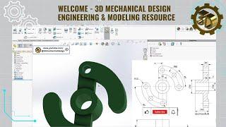  3D mechanical design , Bracket , SolidWorks tutorial