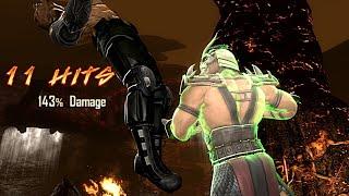 MK9 Shao Kahn spamming upward shoulder WITHOUT combo scaling