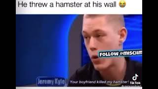 he threw the hamster against the wall