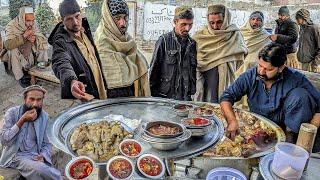 50/- Rs STREET FOOD BREAKFAST IN PESHAWAR  - AHMAD PAYA FAROSH | PAKISTANI STREET FOOD TOUR