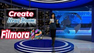 HOW TO CREATE NEWS ROOM - NEW GREEN SCREEN EDITING - FILMORA 12