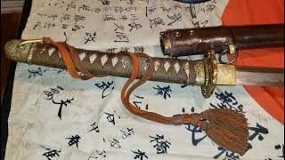 MUST WATCH ! WW2 JAPANESE COLONEL SWORD.   SPECIAL KANETOSHI  1941 2ND SEAT.   大佐刀