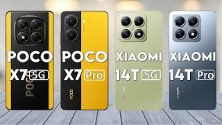 Poco X7 Vs Poco X7 Pro Vs Xiaomi 14T Vs Xiaomi 14T Pro - Which is BEST for You? 