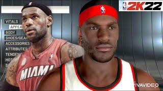 NBA 2K22 LEBRON JAMES FACE CREATION (MIAMI HEAT)