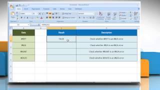 How to use the ISNA function in Excel