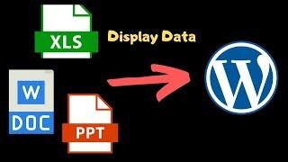 How to display Excel Sheet data in Wordpress page or Post