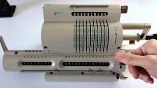 Mechanical calculator in action