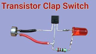 Simple clap switch circuit using transistor