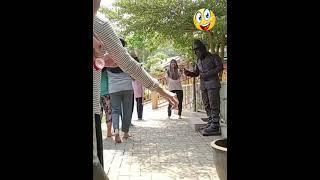 Prank-Patung Part 3... Funny reaction statue prank #shorts