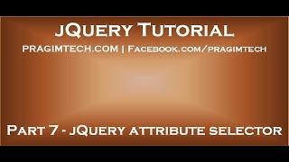 jQuery attribute selector