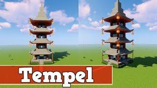 Wie baut man einen asiatischen Tempel in Minecraft | Minecraft Tempel Bauen Deutsch