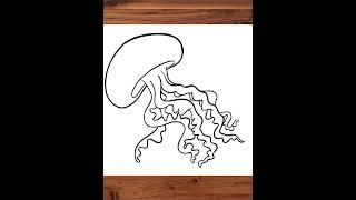 Draw a Jellyfish in 5 Minutes! Super Easy Tutorial  #drawingguide #articco #animals #cartoons #fyp