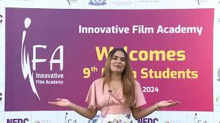 Mr. Roopa Rayappa, Indian Actress as the Guest of Honour, Orientation of 9th Batch of IFA Students