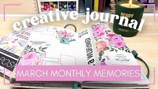 March 2025 Creative Journal Setup [Dutch Door Monthly Memories Spread]