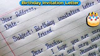 Birthday Party Invitation Letter to Your Friend | Informal Letter Writing in English Class 10