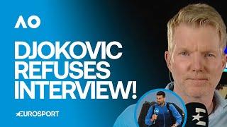 Australian Open 2025: Jim Courier explains why Novak Djokovic REFUSED his interview  #AusOpen